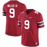 NCAA Ohio State Buckeyes Men's #9 Jack Miller III Scarlet Nike Football College Jersey HKJ6445WY